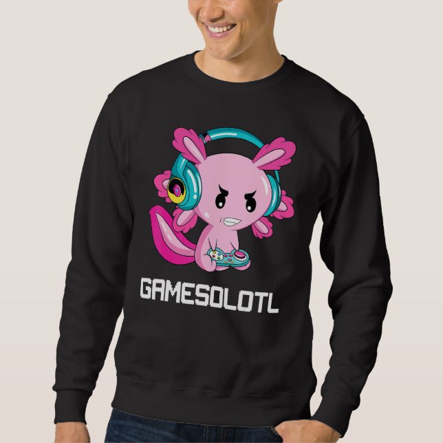 Moletom Gamesolotl Axolotl Kids Meninos Toddler Video Game (Frente)
