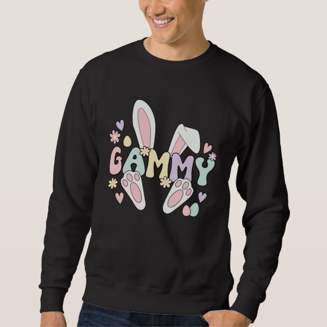 Moletom Gammy Grandmother Easter Bunny Gammy Grandma Easte (Frente)