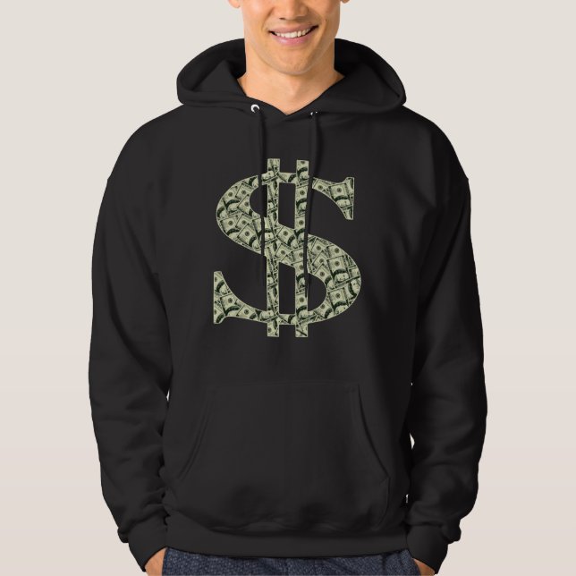 Moletom Gangsta Dollar Sign Cool Hip hop Rap   Money (Frente)