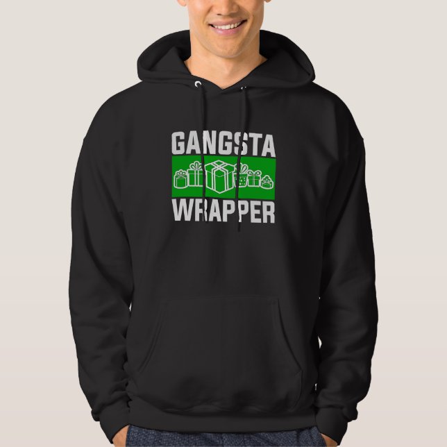 Moletom Gangsta Wrapper  Christmas Clothing for Men and F (Frente)