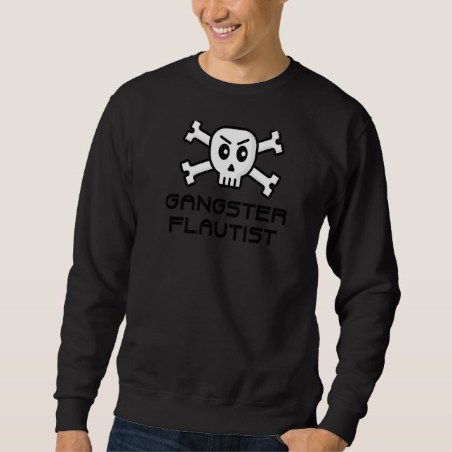 Moletom Gangster Flutist Skull E Cross Bone Word (Frente)