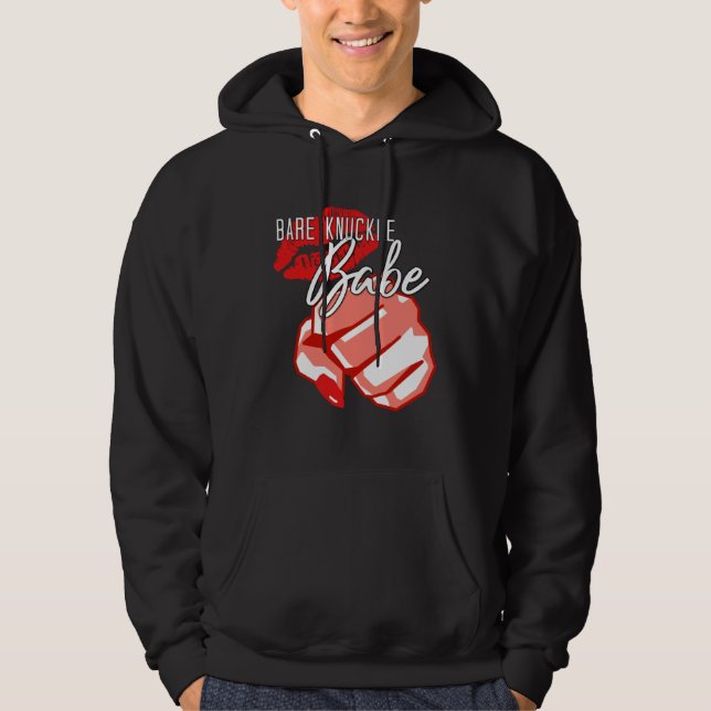 Moletom Garota de boxe sem luvas com batom e esmalte (Frente)