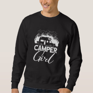 Moletom Garota de Camping Caravana de Camping Camping