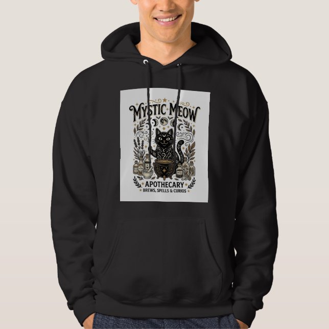 Moletom Gata Mística Meow Bruxa Apotecária Mística Gata Vi (Frente)