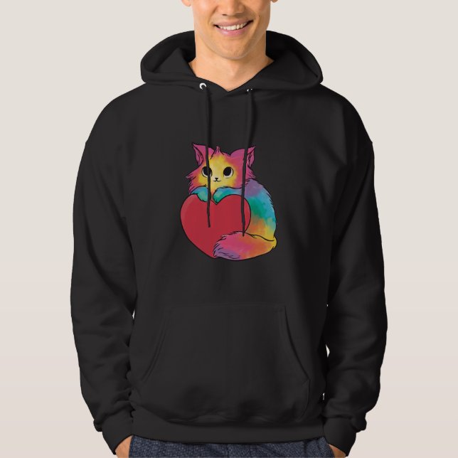 Moletom Gatinho Fofo Coração (Frente)