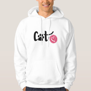 Moletom Gato Amor Hoodie - Design Bonita e Minimalista