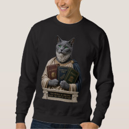 Moletom Gato Aristóteles Azul Russo