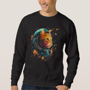 Moletom Gato Astronauta ou Gato Espacial Engraçado na Galá