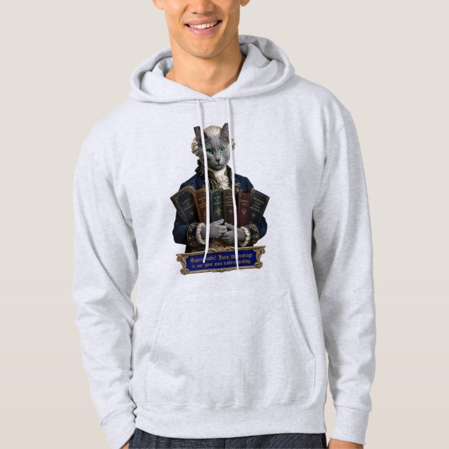 Moletom Gato Azul Russo Immanuel Kant (Frente)