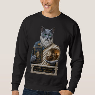 Moletom Gato Azul Russo Plato