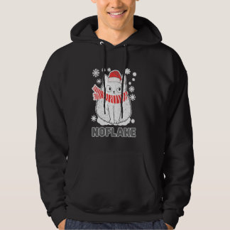 Moletom Gato Branco Bonito Natal Floco de Neve Cat Pajama