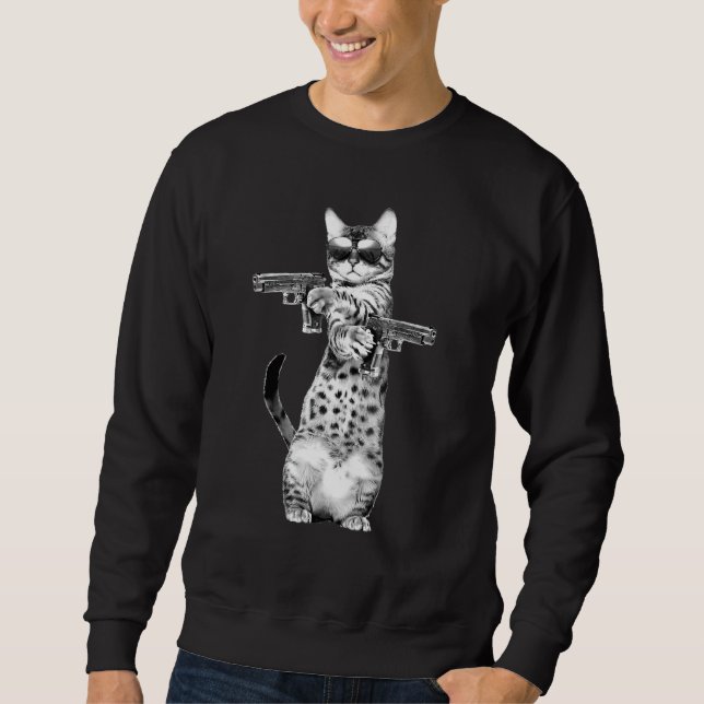 Moletom Gato Com Armas (Frente)