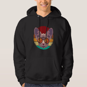 Moletom Gato com Rosto de Sphynx Vintage Kitten Retro Esti