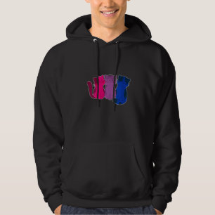 Moletom Gato De Bandeira Bissexual Gato-De-Corte Mulês Gat