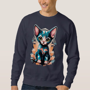 Moletom Gato de esfinge artístico