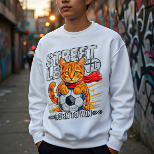 Moletom Gato de Futebol Lenda da Rua Presente Divertido