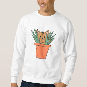 Moletom Gato De Gato De Pote Flor, Gato Engraçado Nas Plan