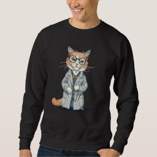 Moletom Gato de Laboratório Engraçado para Meninos e Menin