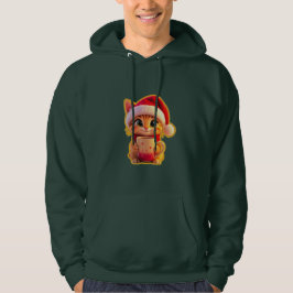 Moletom **Gato de Natal Fofo com Chapéu de Papai Noel – Fé