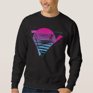 Moletom Gato do Techno do Vaporwave Analógico do Sintetiz