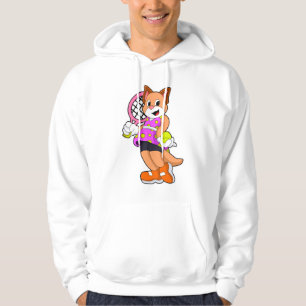 Moletom Gato em Tênis com raquete Tênis