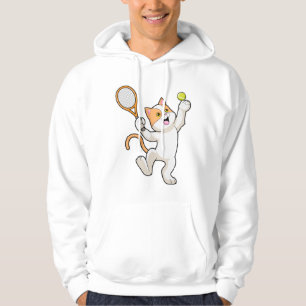 Moletom Gato em Tênis com raquete Tênis