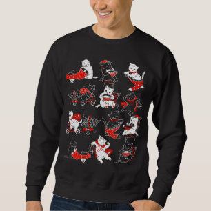 Moletom Gato Engraçado Mãe Gatinhos Gatinhos Vintage Feia