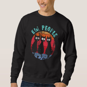 Moletom Gato Engraçado Pessoas Retro Gelado Anti-Social