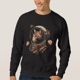 Moletom Gato espacial em Astronauta Helmet Figurume Gato G