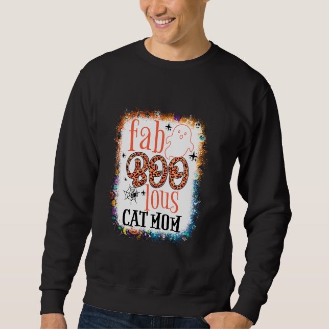 Moletom Gato Fabooloso Branqueado Mamãe Fumaça de Hallowee (Frente)