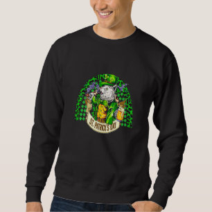 Moletom Gato Feliz Leprechaun Rainbow Shamrock Rua Patê
