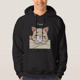 Moletom Gato Fofo Dormindo Preciso de uma Soneca Arte Kawa