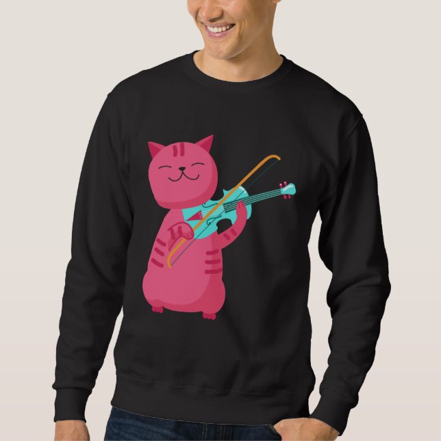 Moletom Gato Fofo Tocando o Violino (Frente)
