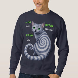 Moletom Gato Hipno Azul Russo