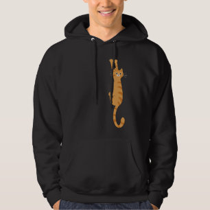 Moletom Gato Listrado Laranja Pendurado Gato Listrado En