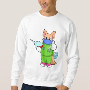 Moletom Gato na Vacinação com Seringa