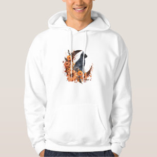 Moletom Gato Negro Na Lua Floral Pumpkin Black Cat Hallowe