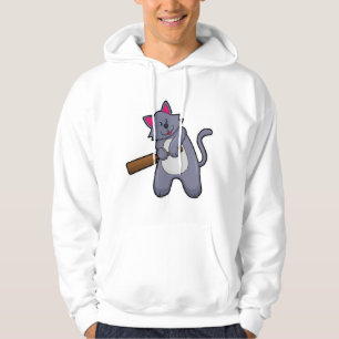 Moletom Gato no críquete com taco de críquete