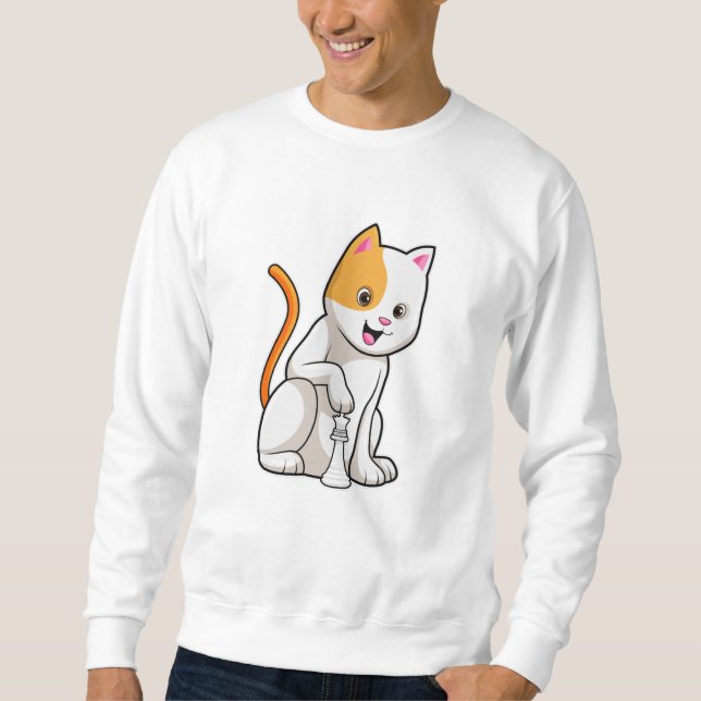 Moletom Gato no Xadrez com Peão de Xadrez (Frente)