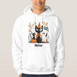 Moletom Gato Preto e Fantasma Personalizado