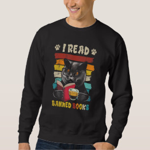 Moletom Gato Preto Eu Li Livros Proibidos Livros de Leitur