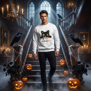 Moletom Gato Preto Fofo de Halloween