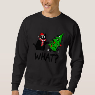 Moletom Gato Preto Luz de Natal Papai Noel O Que é Roupas