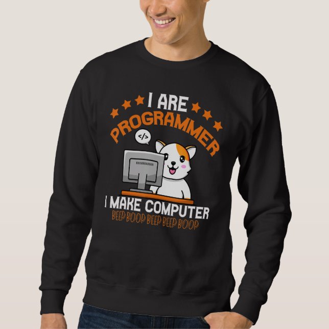 Moletom Gato Programador Animal Equipe de Codificação Enge (Frente)