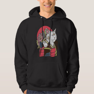 Moletom Gato Samurai Japonês Retro Guerreiro Bushido