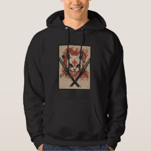 Moletom Gato Samurai Ninja Japonês Vintage Divertido Legal