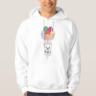 Moletom Gato Voa Com Balões Coloridos
