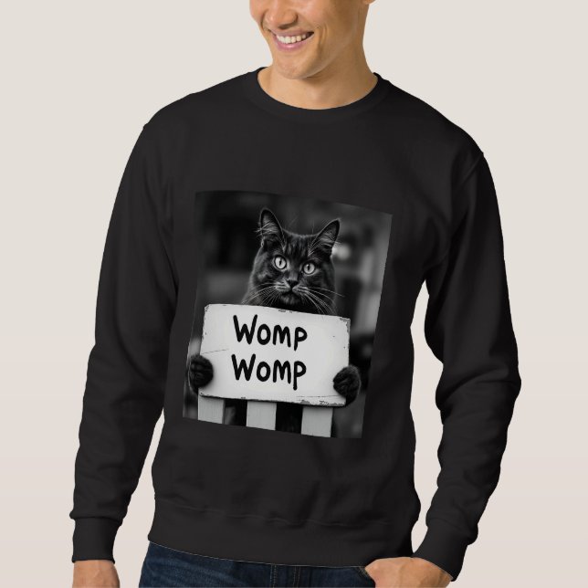 Moletom Gato Womp Womp Meme Divertido Gen Z Tendência (Frente)