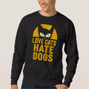 Moletom Gatos De Amor Odeiam Cães Pet Animal Cat