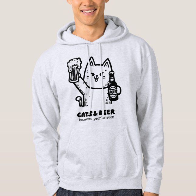 Moletom Gatos e cerveja 1 (Frente)